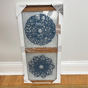 Blue Geometric Wall Art Set